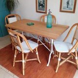 Set of 4 bistro chairs Maison Drucker from the 1990s.