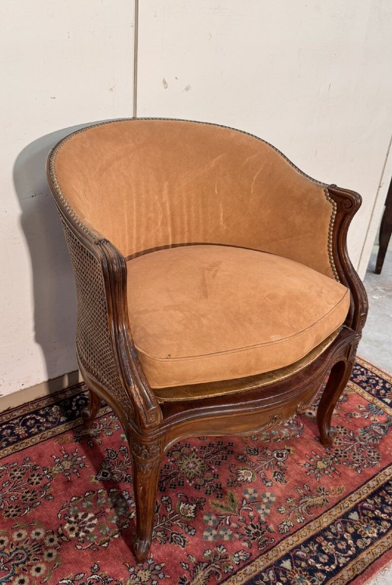 Louis XV style office chair in walnut