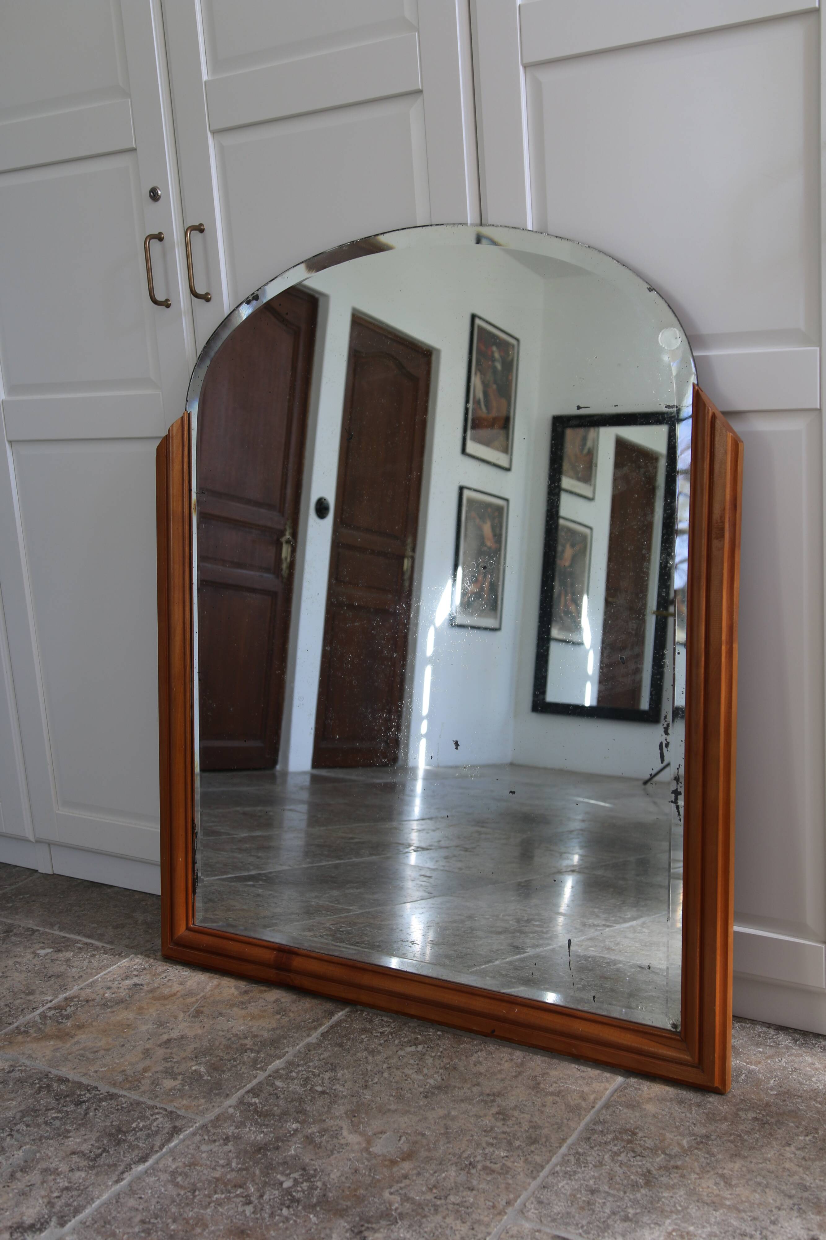 Bevelled grand mirror, Art Deco style, 1950s