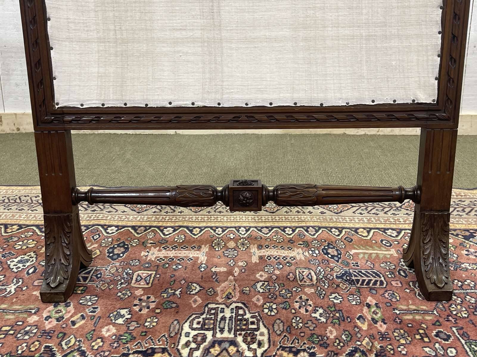 Walnut fireplace screen from the early 20th century