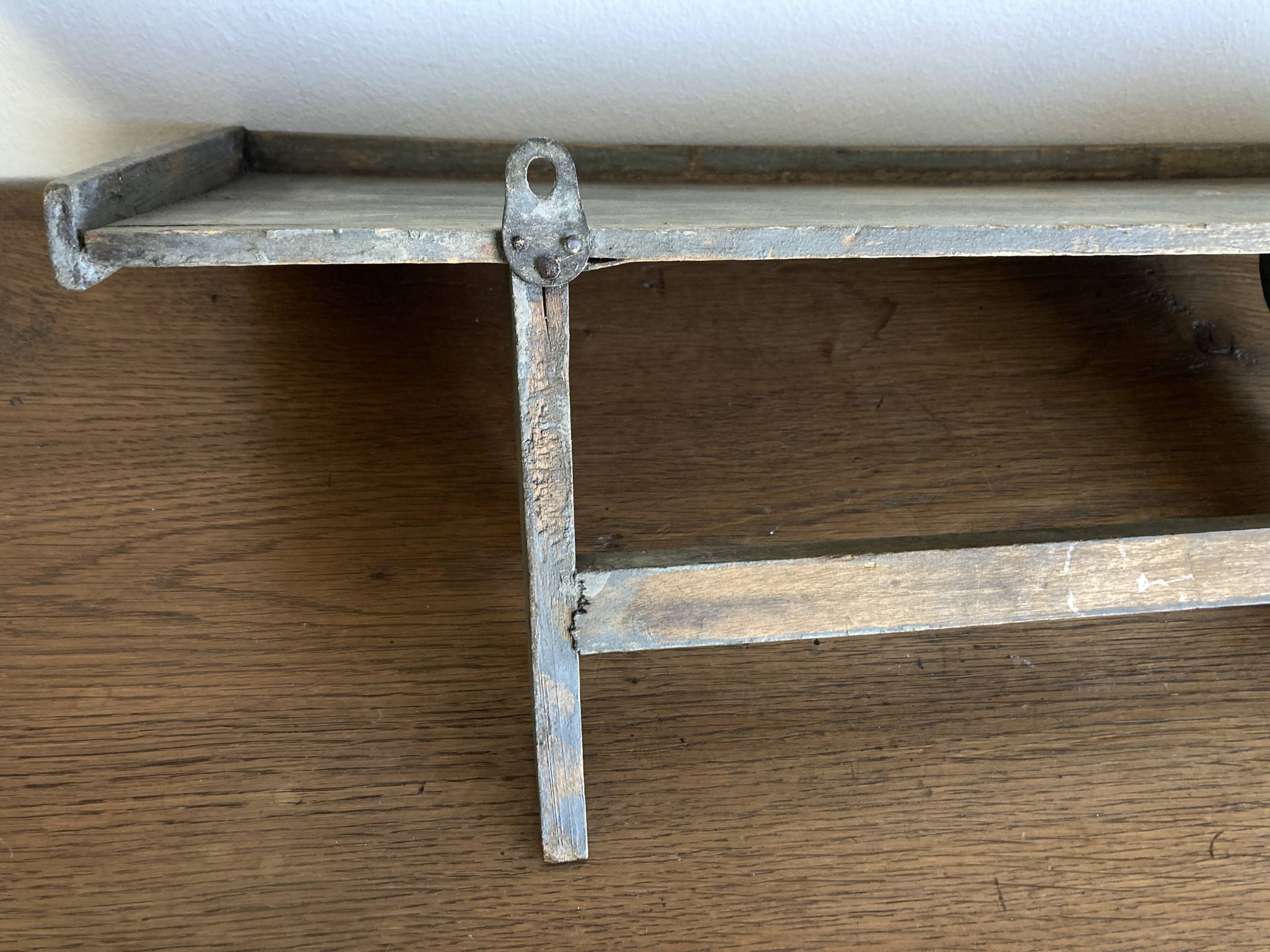 Hudson Farmhouse Folk Art Country Shelf Original Gray Patina