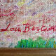 Peinture vintage huile sur toile - paysage par Lou Bertin