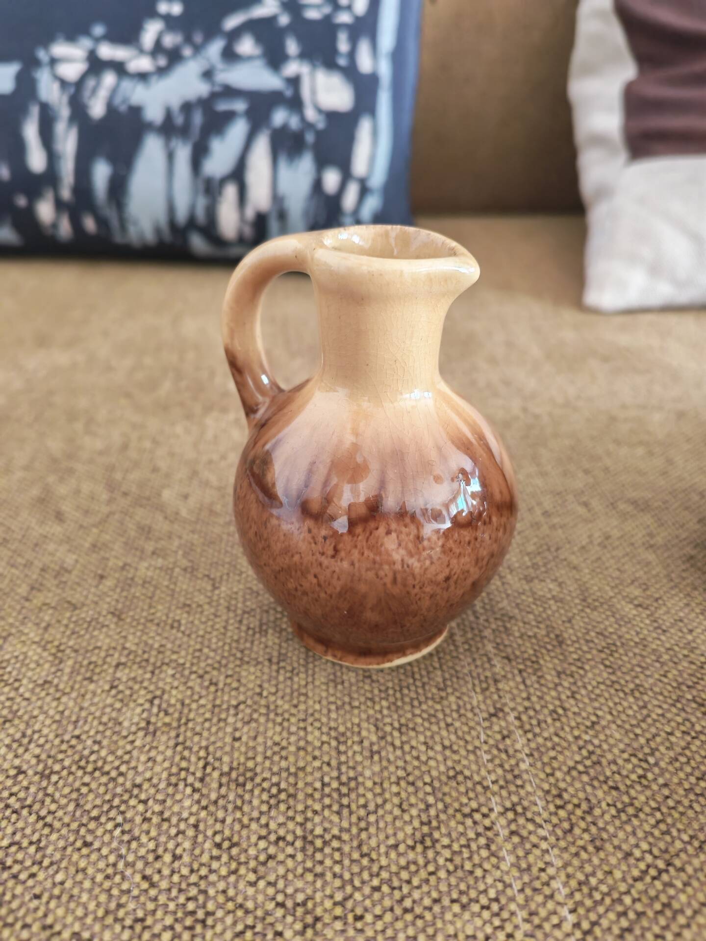 Lot de 5 mini vases pichets rétro en céramique émaillée 