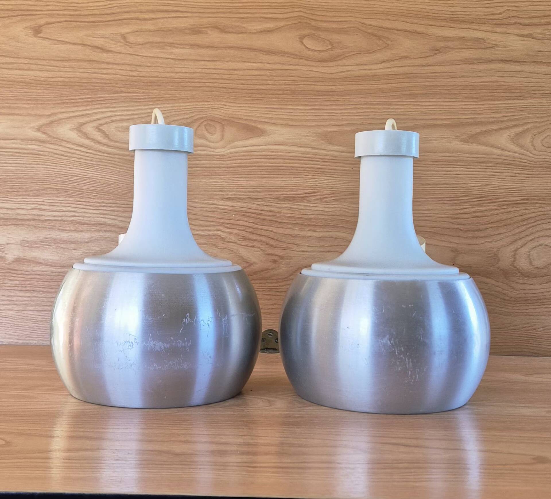 Vintage space-age chandeliers model P118, designer Rolf Krüger for Staff.