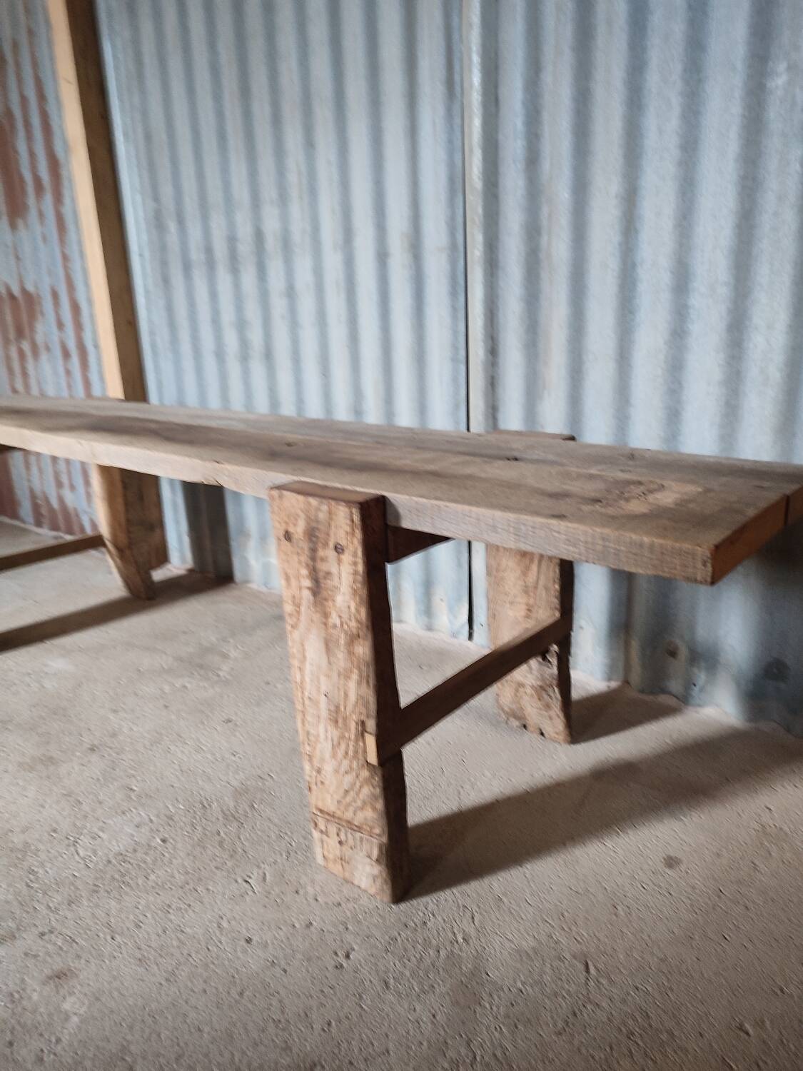 Superb wabi-sabi bed bench...