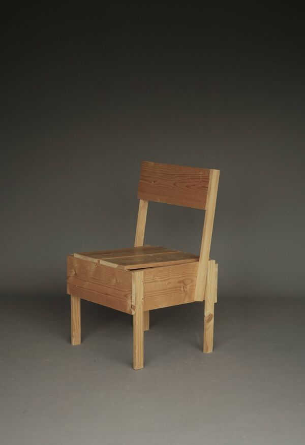 Chaise 1 Autoprogettazione dans le style d'Enzo Mari, années 1990