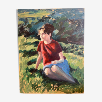 Woman in the grass