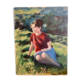 Woman in the grass