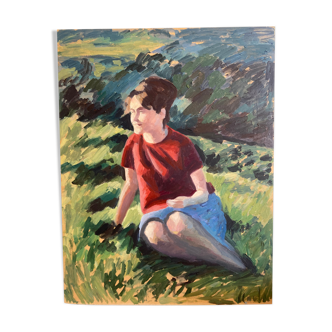 Woman in the grass
