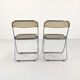 Set of 2 Plia chairs smoked by Giancarlo Piretti for Castelli, 1960