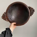 Hollow carved wooden dish