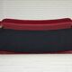 1960s, Danish 3-seater curved sofa, red furniture velour