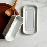Beurrier Pillivuyt en porcelaine blanche