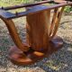 Art Deco dining table in solid walnut – 1930s – extendable