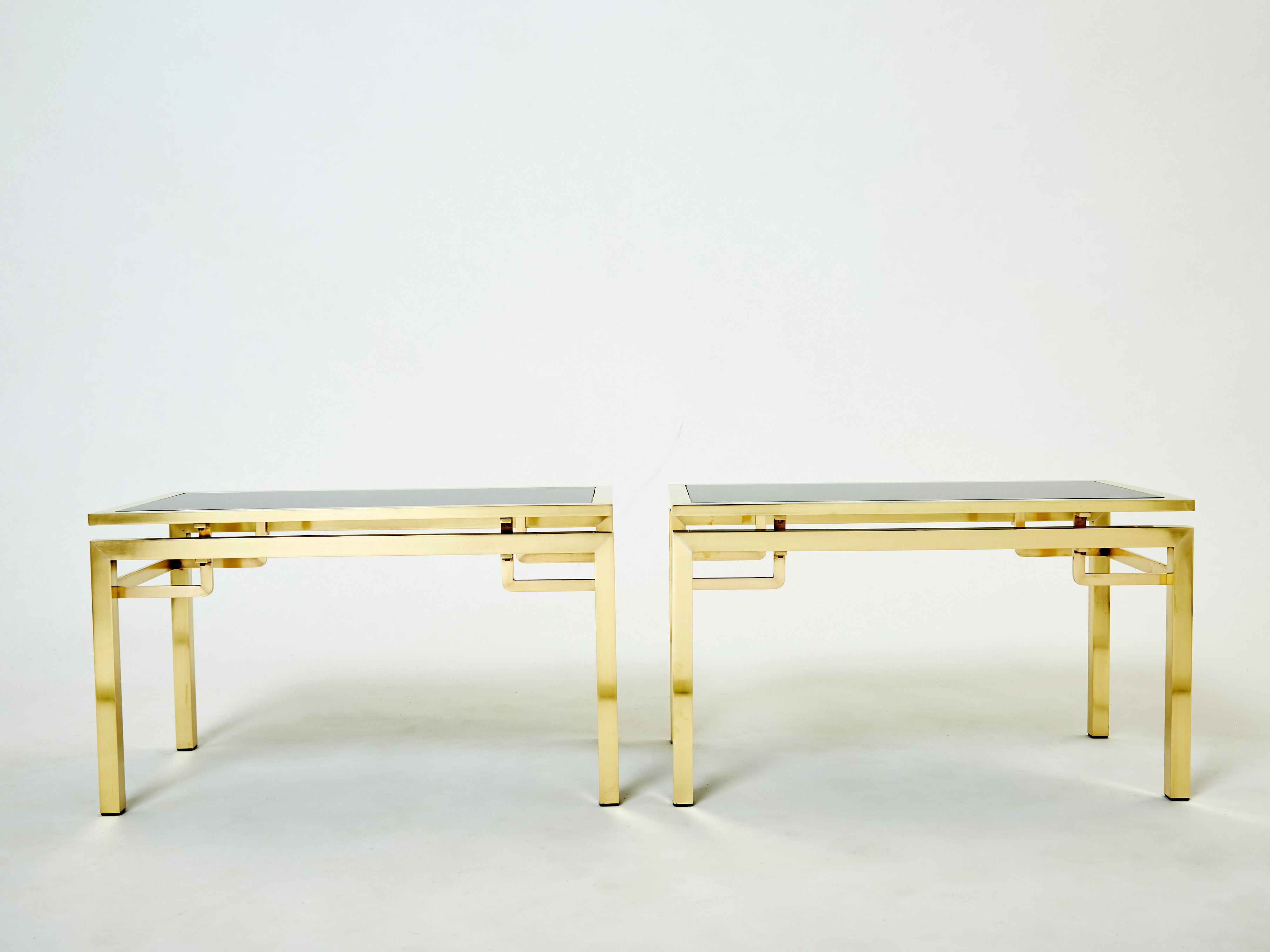 Pair of brass sofa pieces Guy Lefevre for Maison Jansen 70s