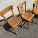 Set de 4 chaises bistrot dépareillées vintage 
