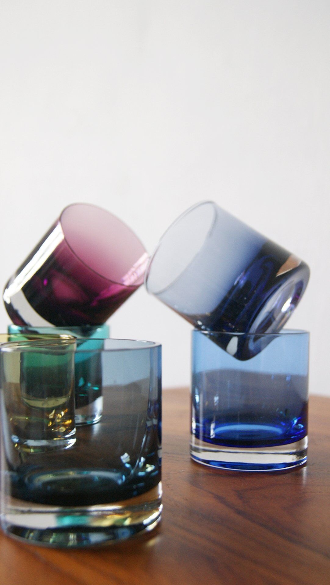 Mid-Century Drinking Glasses by Riihimäki Finland set of 6