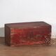 Coffre oriental ancien rouge grenat (vers 1900) #36