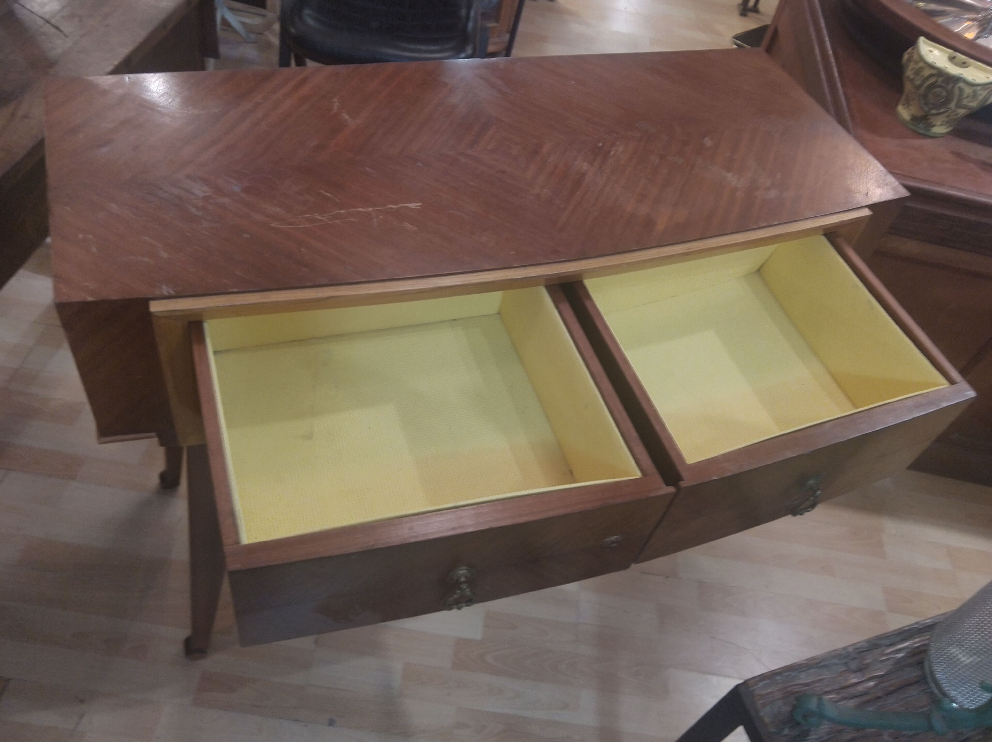 Console in mahogany and ash, circa 1950/60