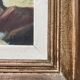 HSP painting "Seaside at sunset" signed O. Blanchard + Marine frame