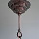 Venetian pendant light in blown glass and wrought metal, mid-20th century