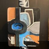 Painted Ceramic Sculpture by Olisch