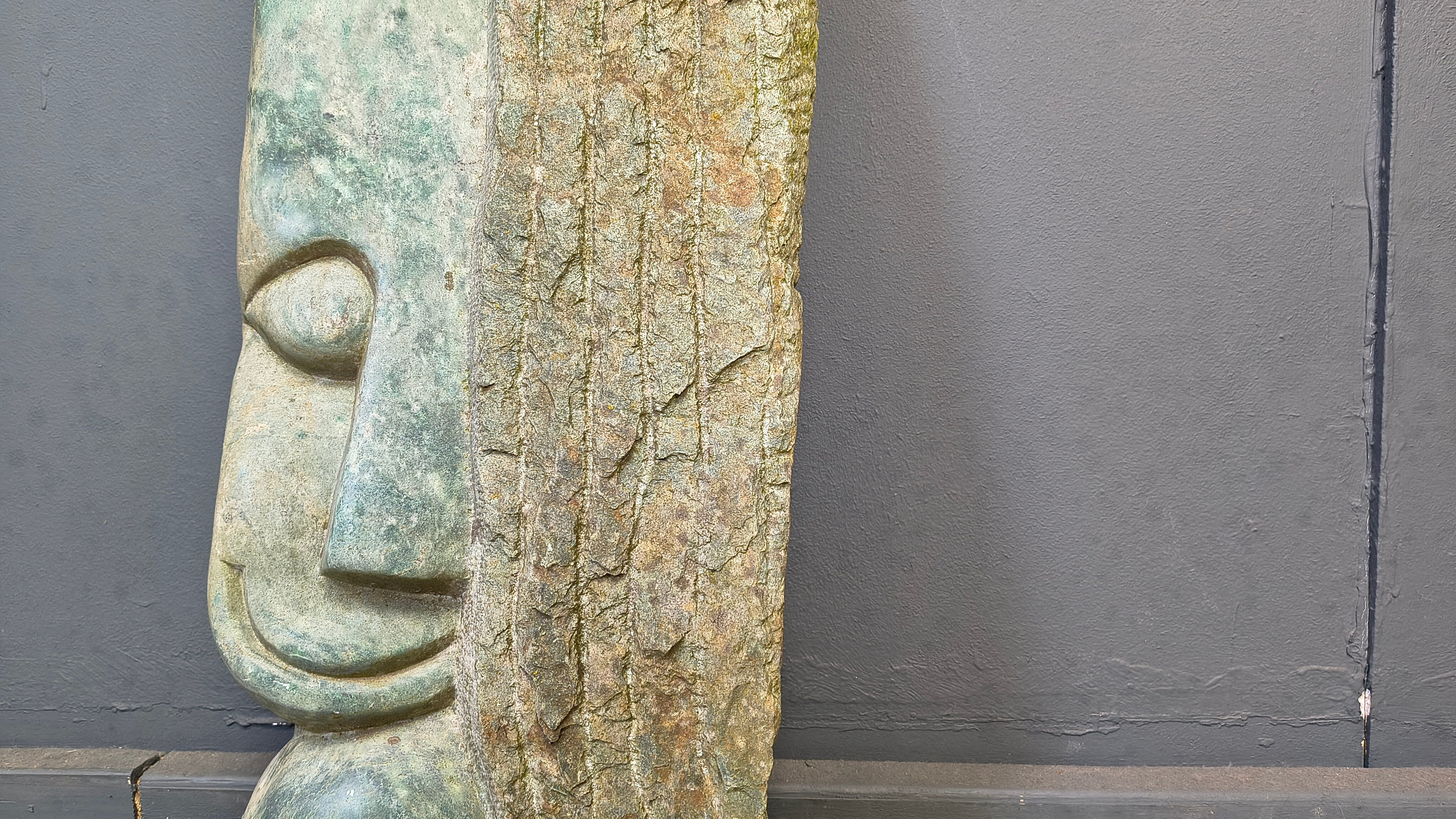 Vintage natural stone sculpture by Peter Munetsi, 1970s