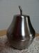 Pear-shaped sugar bowl in stainless steel