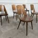 Set of 6 light brown Baumann chairs