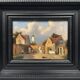 Lively Dutch or Flemish village square