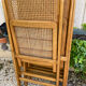 Lot de 3 chaises pliantes en bois et cannage
