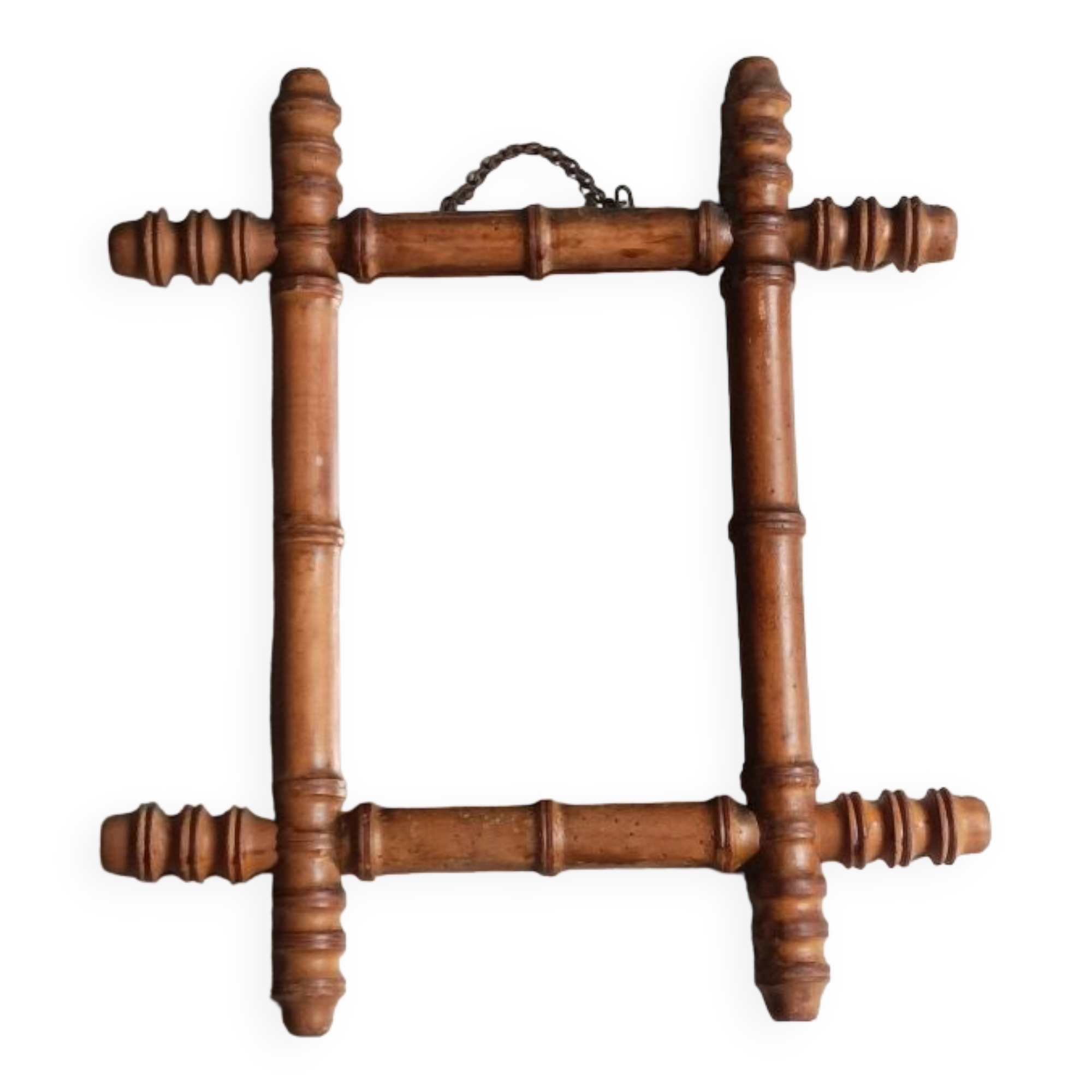 Mirror Frame wood bamboo varnished patinated