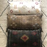 White Sabra Catus Silk Cushion