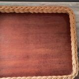 Vintage wicker tray