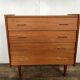 Commode chiffonnier teck vintage pieds fuseaux 1950 60