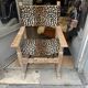 Vintage limed oak armchair