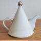 Vintage Conical Teapot Memphis Design Porcelain and Plastic