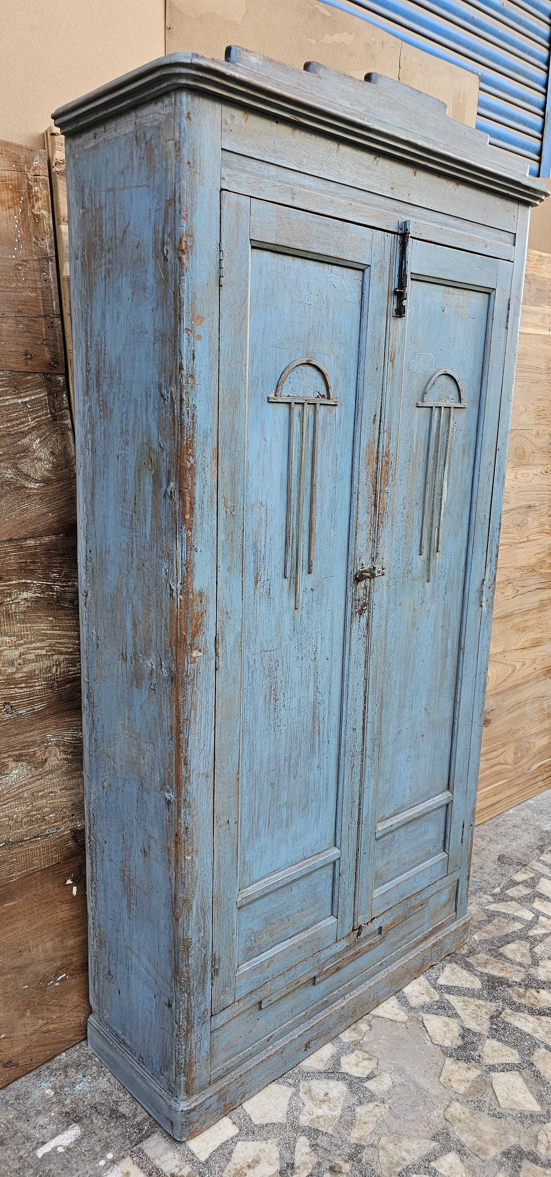 Antique Art Deco Burmese teak cabinet