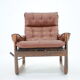 1960s adjustable leather armchair by Genega Mobler, Denmark
