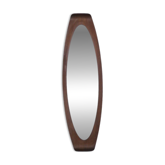 Mirror with curved wooden frame, 1960s