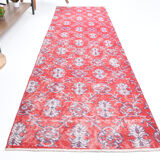 2x8 red classic vintage runner rug, 245x73cm