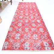 2x8 red classic vintage runner rug, 245x73cm
