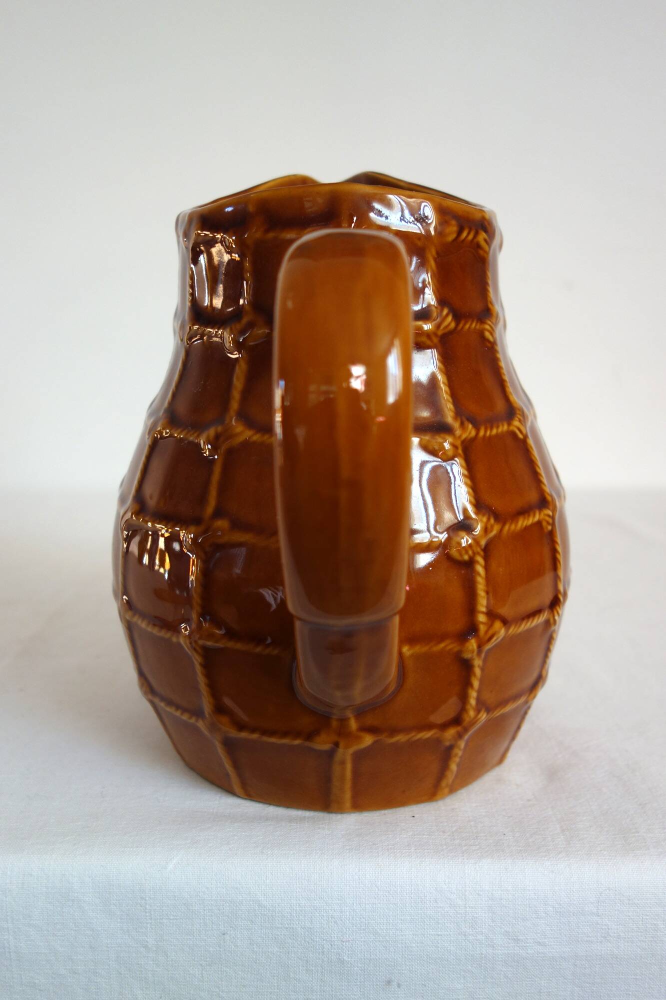 Saint Clément pitcher, rope pattern, vintage 1950s