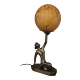 Lampe Art Déco - Danseuse au globe