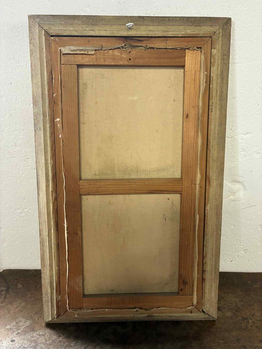 Painting, Maurice Chapuis, portrait of a woman, oil on canvas, 1961, framed