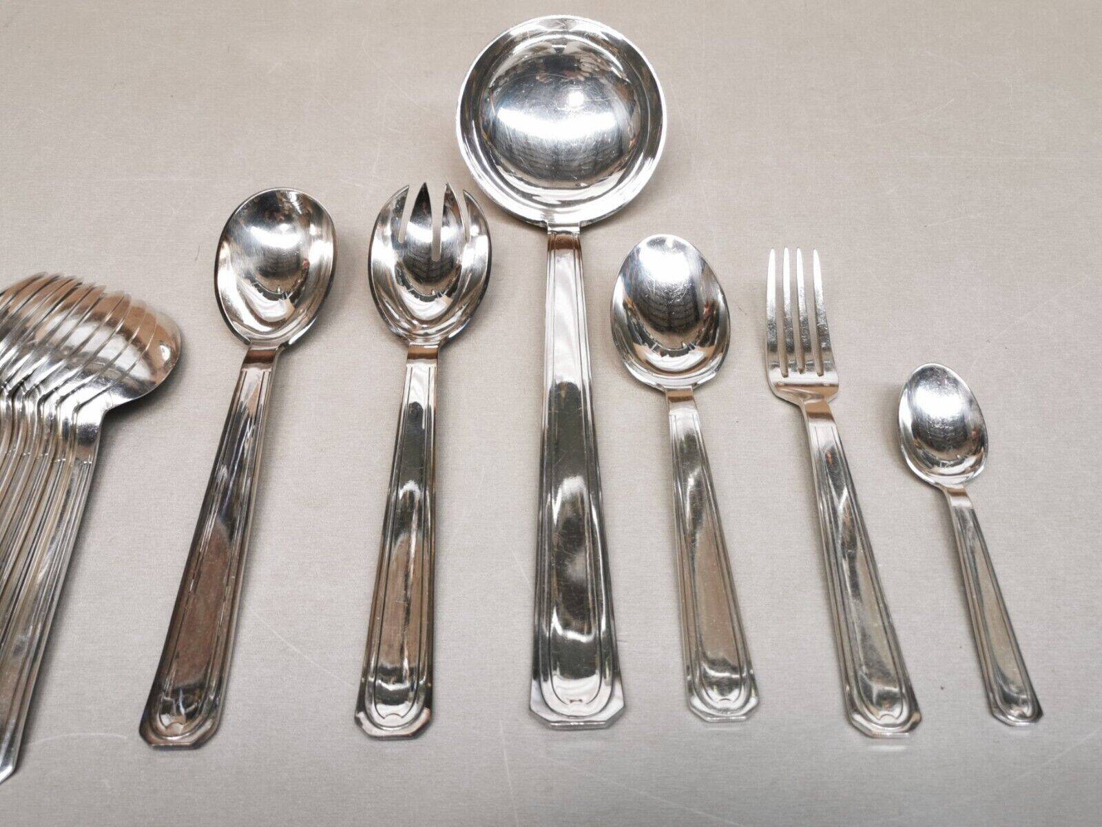 Housewife of 36 cutlery of Table DIXI silver metal + Ladle and 2 Service Cutlery