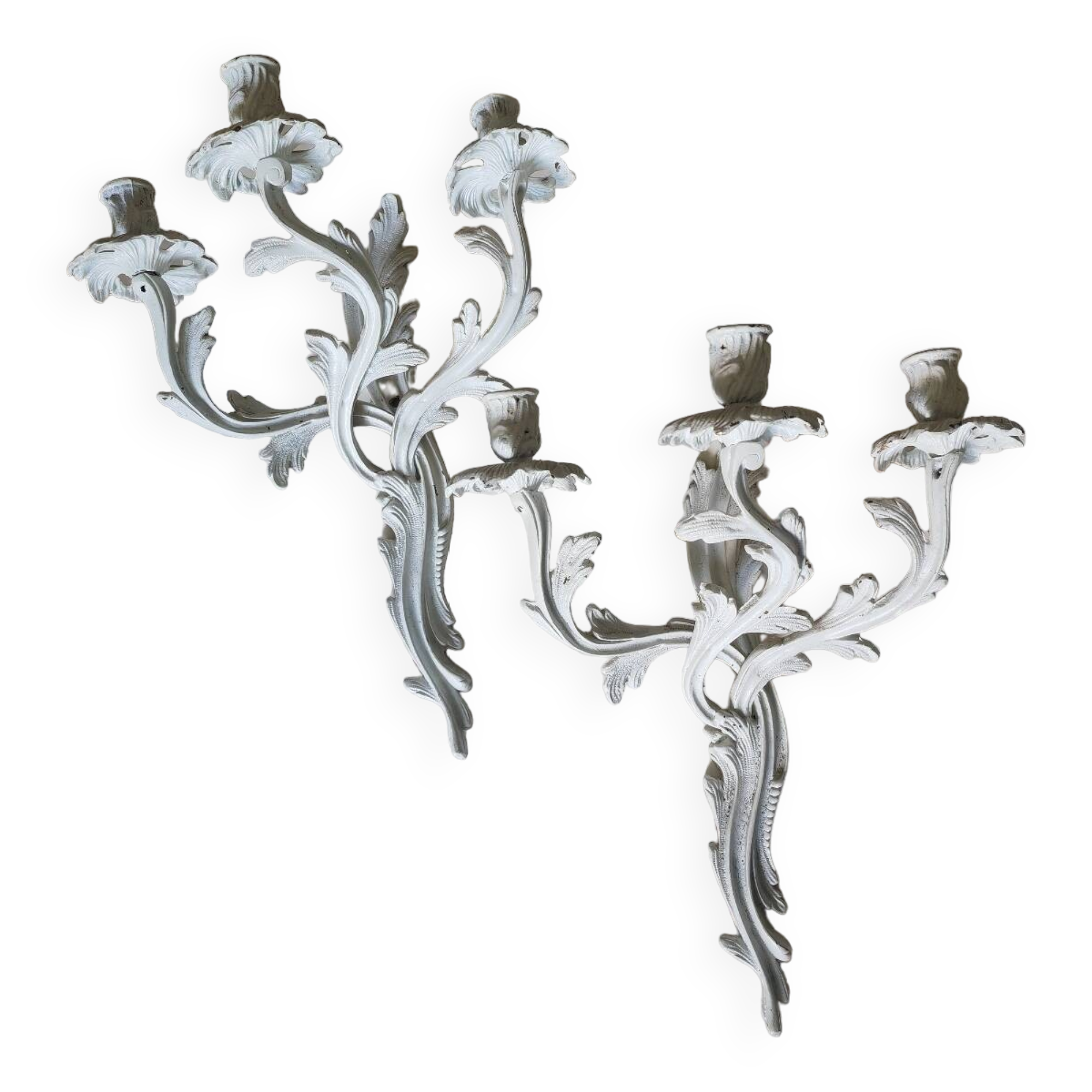 Pair of bronze light fixtures