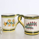 Pair of Henriot Quimper mugs