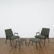 Two sets of lounge chairs with ottoman by Pierre Guariche for Meurop