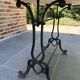 Bistro table in cast iron and marble from the art nouveau period.